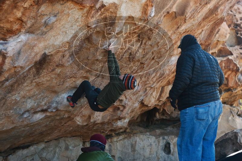 Bouldering in Hueco Tanks on 12/30/2018 with Blue Lizard Climbing and Yoga

Filename: SRM_20181230_1151340.jpg
Aperture: f/3.2
Shutter Speed: 1/400
Body: Canon EOS-1D Mark II
Lens: Canon EF 50mm f/1.8 II