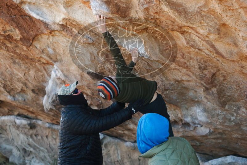 Bouldering in Hueco Tanks on 12/30/2018 with Blue Lizard Climbing and Yoga

Filename: SRM_20181230_1158180.jpg
Aperture: f/3.2
Shutter Speed: 1/320
Body: Canon EOS-1D Mark II
Lens: Canon EF 50mm f/1.8 II