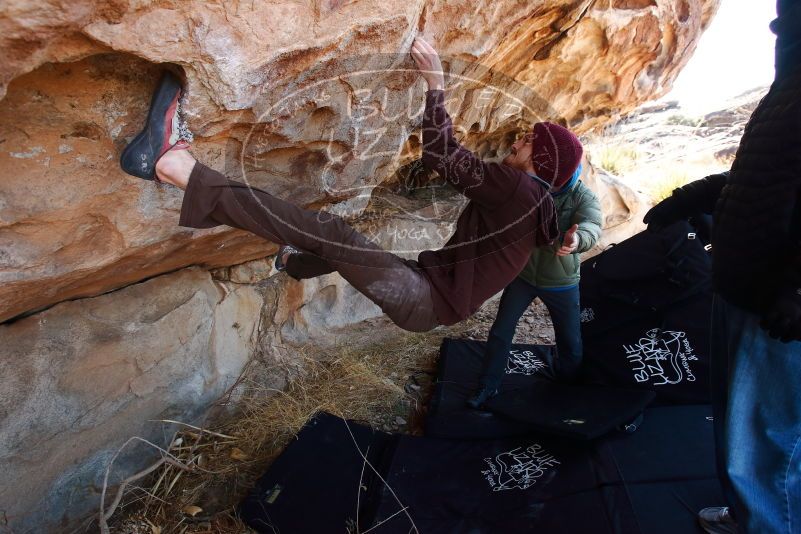 Bouldering in Hueco Tanks on 12/30/2018 with Blue Lizard Climbing and Yoga

Filename: SRM_20181230_1235250.jpg
Aperture: f/5.0
Shutter Speed: 1/250
Body: Canon EOS-1D Mark II
Lens: Canon EF 16-35mm f/2.8 L