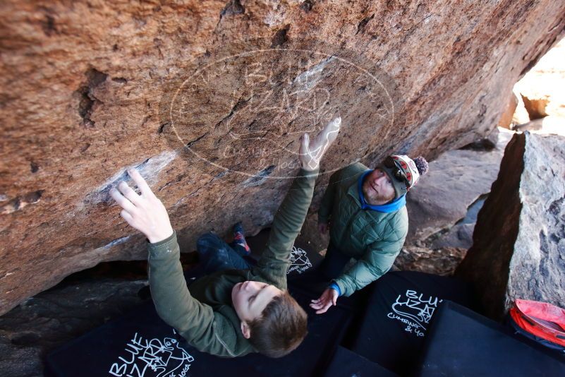 Bouldering in Hueco Tanks on 12/30/2018 with Blue Lizard Climbing and Yoga

Filename: SRM_20181230_1358140.jpg
Aperture: f/4.5
Shutter Speed: 1/250
Body: Canon EOS-1D Mark II
Lens: Canon EF 16-35mm f/2.8 L