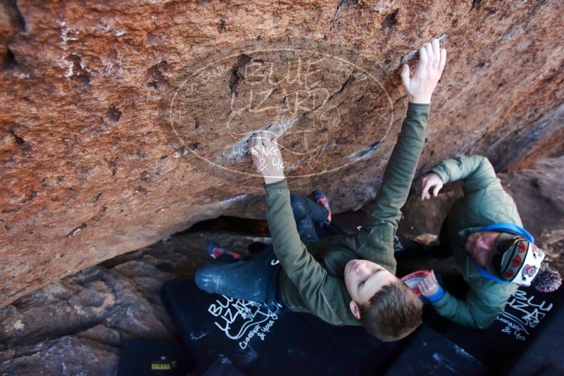 Bouldering in Hueco Tanks on 12/30/2018 with Blue Lizard Climbing and Yoga

Filename: SRM_20181230_1401280.jpg
Aperture: f/4.0
Shutter Speed: 1/250
Body: Canon EOS-1D Mark II
Lens: Canon EF 16-35mm f/2.8 L