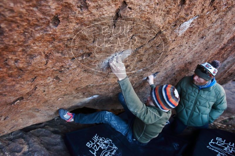 Bouldering in Hueco Tanks on 12/30/2018 with Blue Lizard Climbing and Yoga

Filename: SRM_20181230_1441290.jpg
Aperture: f/3.5
Shutter Speed: 1/250
Body: Canon EOS-1D Mark II
Lens: Canon EF 16-35mm f/2.8 L