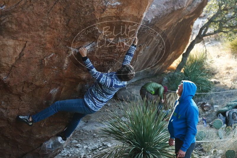 Bouldering in Hueco Tanks on 12/30/2018 with Blue Lizard Climbing and Yoga

Filename: SRM_20181230_1529450.jpg
Aperture: f/3.5
Shutter Speed: 1/400
Body: Canon EOS-1D Mark II
Lens: Canon EF 50mm f/1.8 II