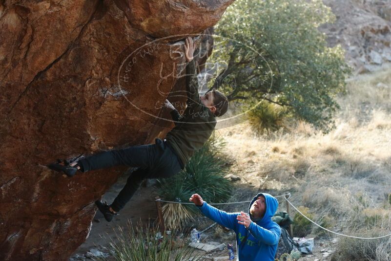 Bouldering in Hueco Tanks on 12/30/2018 with Blue Lizard Climbing and Yoga

Filename: SRM_20181230_1532040.jpg
Aperture: f/4.5
Shutter Speed: 1/400
Body: Canon EOS-1D Mark II
Lens: Canon EF 50mm f/1.8 II