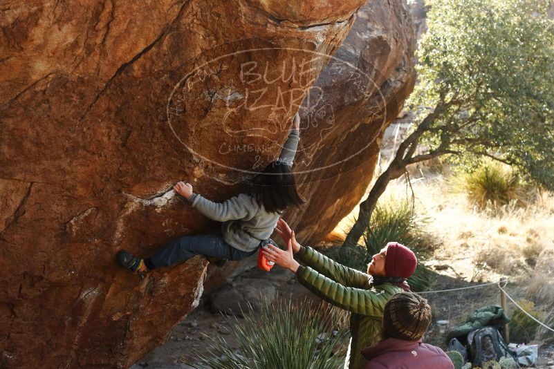 Bouldering in Hueco Tanks on 12/30/2018 with Blue Lizard Climbing and Yoga

Filename: SRM_20181230_1536250.jpg
Aperture: f/4.5
Shutter Speed: 1/400
Body: Canon EOS-1D Mark II
Lens: Canon EF 50mm f/1.8 II