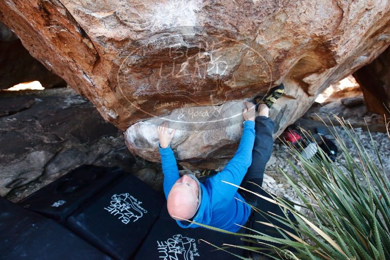 Bouldering in Hueco Tanks on 12/30/2018 with Blue Lizard Climbing and Yoga

Filename: SRM_20181230_1630200.jpg
Aperture: f/4.5
Shutter Speed: 1/250
Body: Canon EOS-1D Mark II
Lens: Canon EF 16-35mm f/2.8 L