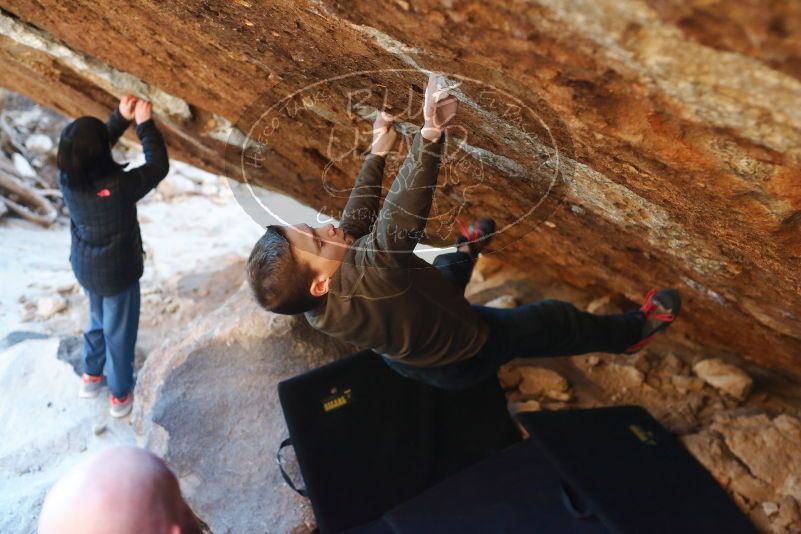 Bouldering in Hueco Tanks on 12/30/2018 with Blue Lizard Climbing and Yoga

Filename: SRM_20181230_1741070.jpg
Aperture: f/3.2
Shutter Speed: 1/250
Body: Canon EOS-1D Mark II
Lens: Canon EF 50mm f/1.8 II