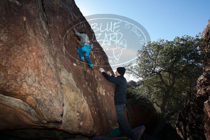 Bouldering in Hueco Tanks on 01/01/2019 with Blue Lizard Climbing and Yoga

Filename: SRM_20190101_1219030.jpg
Aperture: f/7.1
Shutter Speed: 1/250
Body: Canon EOS-1D Mark II
Lens: Canon EF 16-35mm f/2.8 L