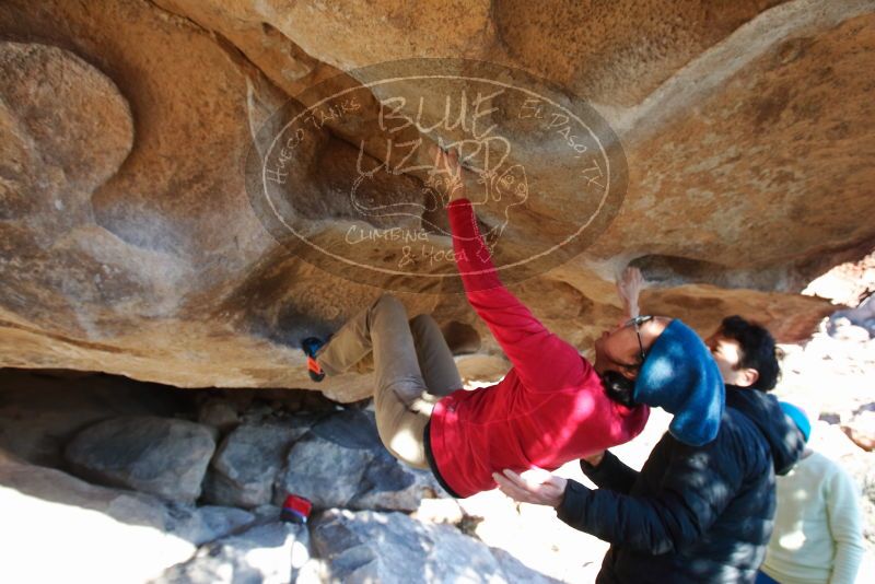 Bouldering in Hueco Tanks on 12/31/2018 with Blue Lizard Climbing and Yoga

Filename: SRM_20181231_1558420.jpg
Aperture: f/5.0
Shutter Speed: 1/250
Body: Canon EOS-1D Mark II
Lens: Canon EF 16-35mm f/2.8 L