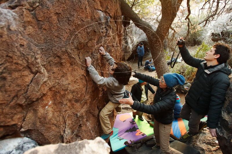 Bouldering in Hueco Tanks on 12/31/2018 with Blue Lizard Climbing and Yoga

Filename: SRM_20181231_1757560.jpg
Aperture: f/2.8
Shutter Speed: 1/100
Body: Canon EOS-1D Mark II
Lens: Canon EF 16-35mm f/2.8 L