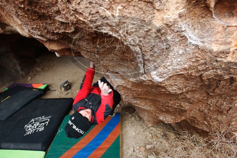 Bouldering in Hueco Tanks on 01/02/2019 with Blue Lizard Climbing and Yoga

Filename: SRM_20190102_1337250.jpg
Aperture: f/5.0
Shutter Speed: 1/320
Body: Canon EOS-1D Mark II
Lens: Canon EF 16-35mm f/2.8 L