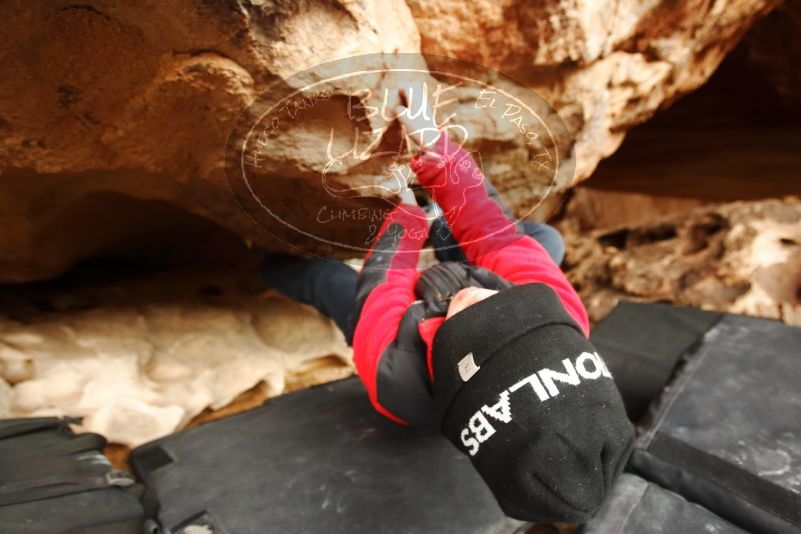 Bouldering in Hueco Tanks on 01/02/2019 with Blue Lizard Climbing and Yoga

Filename: SRM_20190102_1508500.jpg
Aperture: f/3.5
Shutter Speed: 1/250
Body: Canon EOS-1D Mark II
Lens: Canon EF 16-35mm f/2.8 L