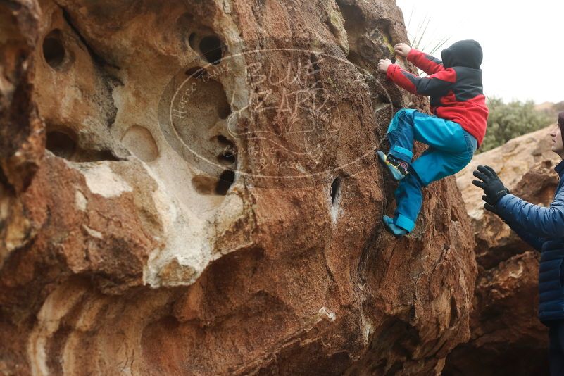 Bouldering in Hueco Tanks on 01/02/2019 with Blue Lizard Climbing and Yoga

Filename: SRM_20190102_1654510.jpg
Aperture: f/3.5
Shutter Speed: 1/320
Body: Canon EOS-1D Mark II
Lens: Canon EF 50mm f/1.8 II