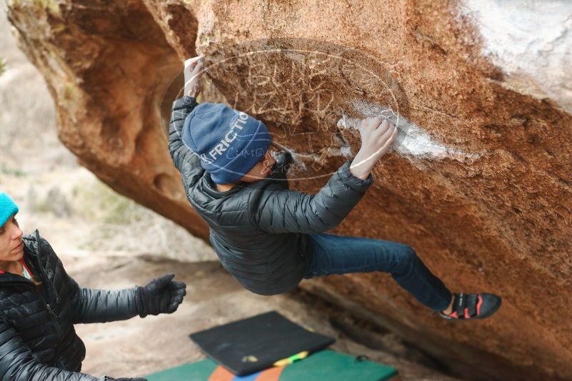 Bouldering in Hueco Tanks on 01/02/2019 with Blue Lizard Climbing and Yoga

Filename: SRM_20190102_1704160.jpg
Aperture: f/3.2
Shutter Speed: 1/200
Body: Canon EOS-1D Mark II
Lens: Canon EF 50mm f/1.8 II