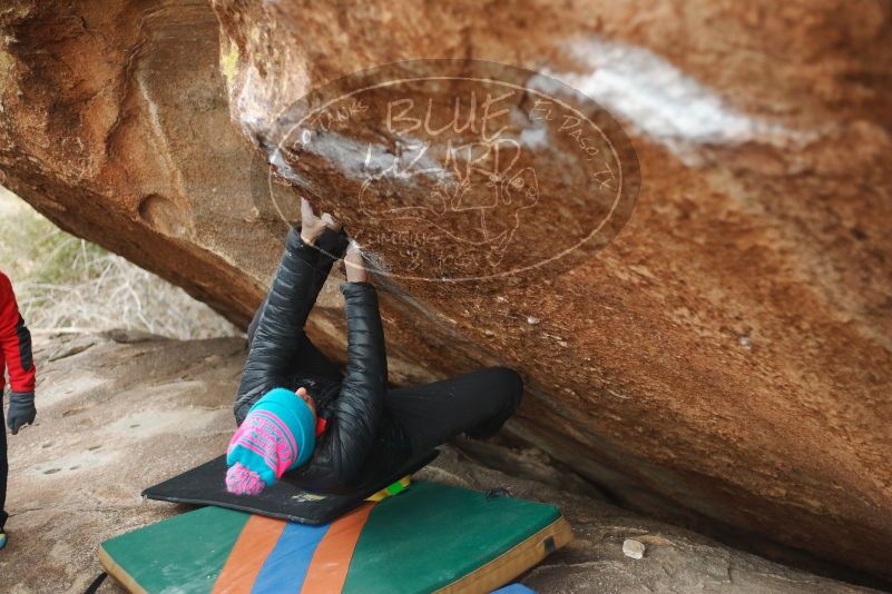 Bouldering in Hueco Tanks on 01/02/2019 with Blue Lizard Climbing and Yoga

Filename: SRM_20190102_1710160.jpg
Aperture: f/2.2
Shutter Speed: 1/250
Body: Canon EOS-1D Mark II
Lens: Canon EF 50mm f/1.8 II