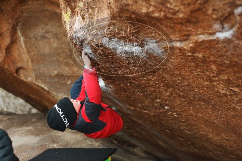 Bouldering in Hueco Tanks on 01/02/2019 with Blue Lizard Climbing and Yoga

Filename: SRM_20190102_1710540.jpg
Aperture: f/2.5
Shutter Speed: 1/250
Body: Canon EOS-1D Mark II
Lens: Canon EF 50mm f/1.8 II