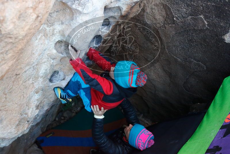 Bouldering in Hueco Tanks on 01/01/2019 with Blue Lizard Climbing and Yoga

Filename: SRM_20190101_1040570.jpg
Aperture: f/3.5
Shutter Speed: 1/200
Body: Canon EOS-1D Mark II
Lens: Canon EF 16-35mm f/2.8 L