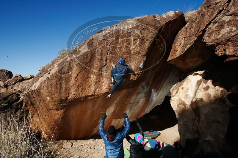 Bouldering in Hueco Tanks on 01/01/2019 with Blue Lizard Climbing and Yoga

Filename: SRM_20190101_1153140.jpg
Aperture: f/9.0
Shutter Speed: 1/250
Body: Canon EOS-1D Mark II
Lens: Canon EF 16-35mm f/2.8 L