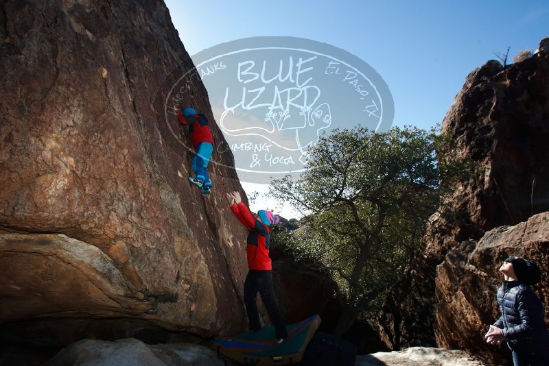 Bouldering in Hueco Tanks on 01/01/2019 with Blue Lizard Climbing and Yoga

Filename: SRM_20190101_1221310.jpg
Aperture: f/7.1
Shutter Speed: 1/250
Body: Canon EOS-1D Mark II
Lens: Canon EF 16-35mm f/2.8 L