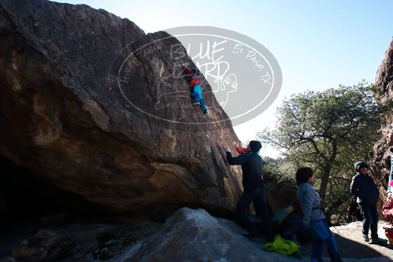 Bouldering in Hueco Tanks on 01/01/2019 with Blue Lizard Climbing and Yoga

Filename: SRM_20190101_1225080.jpg
Aperture: f/7.1
Shutter Speed: 1/250
Body: Canon EOS-1D Mark II
Lens: Canon EF 16-35mm f/2.8 L