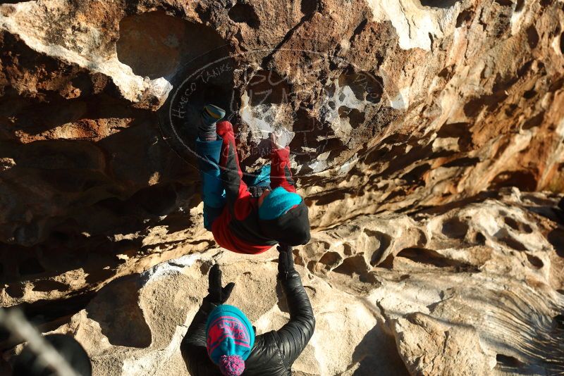 Bouldering in Hueco Tanks on 01/01/2019 with Blue Lizard Climbing and Yoga

Filename: SRM_20190101_1712470.jpg
Aperture: f/4.0
Shutter Speed: 1/320
Body: Canon EOS-1D Mark II
Lens: Canon EF 50mm f/1.8 II