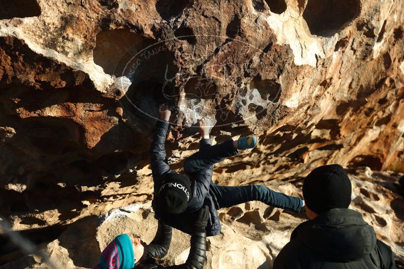 Bouldering in Hueco Tanks on 01/01/2019 with Blue Lizard Climbing and Yoga

Filename: SRM_20190101_1715150.jpg
Aperture: f/4.0
Shutter Speed: 1/320
Body: Canon EOS-1D Mark II
Lens: Canon EF 50mm f/1.8 II