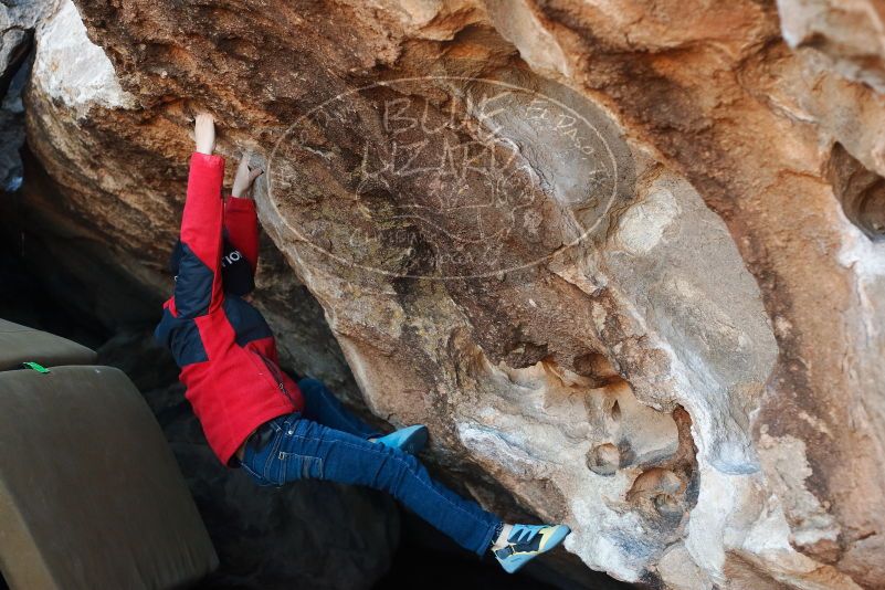 Bouldering in Hueco Tanks on 12/31/2018 with Blue Lizard Climbing and Yoga

Filename: SRM_20181231_1008330.jpg
Aperture: f/3.5
Shutter Speed: 1/250
Body: Canon EOS-1D Mark II
Lens: Canon EF 50mm f/1.8 II