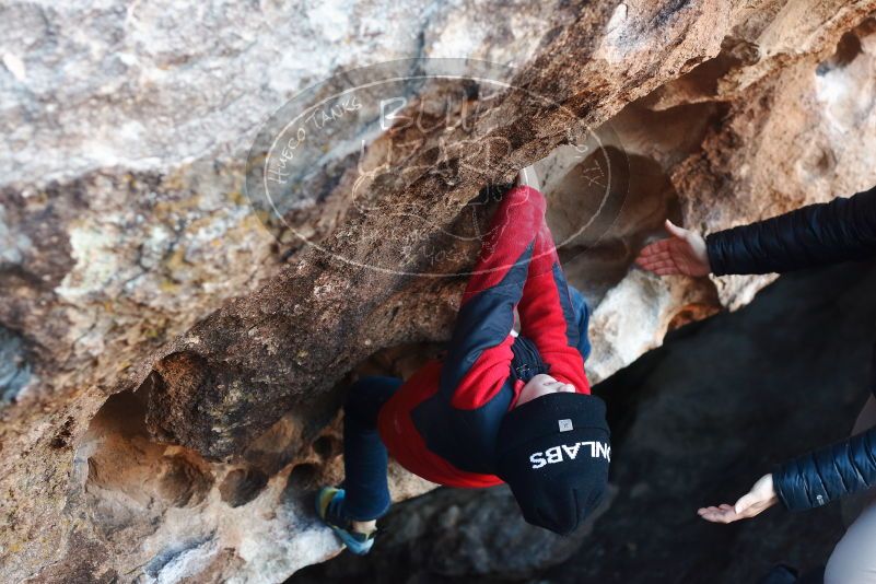 Bouldering in Hueco Tanks on 12/31/2018 with Blue Lizard Climbing and Yoga

Filename: SRM_20181231_1017340.jpg
Aperture: f/3.2
Shutter Speed: 1/250
Body: Canon EOS-1D Mark II
Lens: Canon EF 50mm f/1.8 II