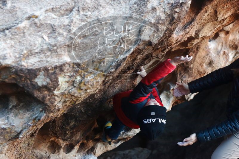 Bouldering in Hueco Tanks on 12/31/2018 with Blue Lizard Climbing and Yoga

Filename: SRM_20181231_1022590.jpg
Aperture: f/3.5
Shutter Speed: 1/250
Body: Canon EOS-1D Mark II
Lens: Canon EF 50mm f/1.8 II