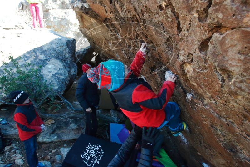 Bouldering in Hueco Tanks on 12/31/2018 with Blue Lizard Climbing and Yoga

Filename: SRM_20181231_1239170.jpg
Aperture: f/7.1
Shutter Speed: 1/250
Body: Canon EOS-1D Mark II
Lens: Canon EF 16-35mm f/2.8 L