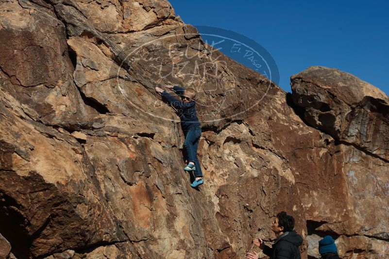 Bouldering in Hueco Tanks on 12/31/2018 with Blue Lizard Climbing and Yoga

Filename: SRM_20181231_1449450.jpg
Aperture: f/6.3
Shutter Speed: 1/500
Body: Canon EOS-1D Mark II
Lens: Canon EF 50mm f/1.8 II