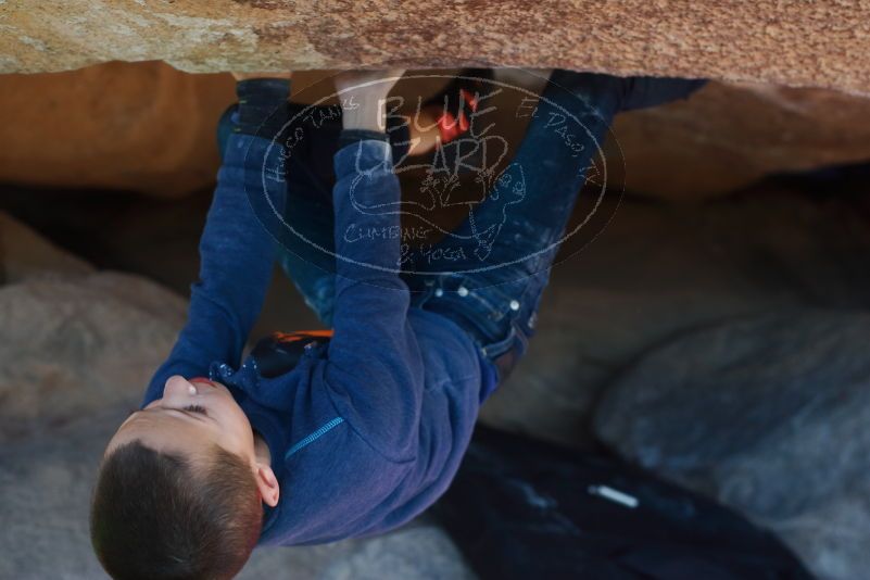 Bouldering in Hueco Tanks on 12/31/2018 with Blue Lizard Climbing and Yoga

Filename: SRM_20181231_1515320.jpg
Aperture: f/4.0
Shutter Speed: 1/250
Body: Canon EOS-1D Mark II
Lens: Canon EF 50mm f/1.8 II