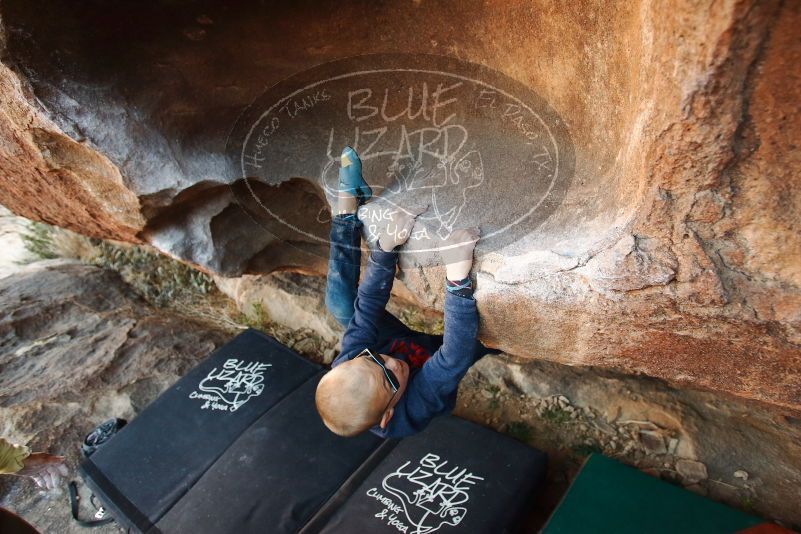 Bouldering in Hueco Tanks on 12/31/2018 with Blue Lizard Climbing and Yoga

Filename: SRM_20181231_1653450.jpg
Aperture: f/3.5
Shutter Speed: 1/250
Body: Canon EOS-1D Mark II
Lens: Canon EF 16-35mm f/2.8 L