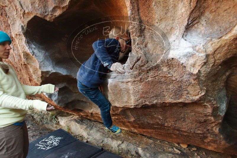 Bouldering in Hueco Tanks on 12/31/2018 with Blue Lizard Climbing and Yoga

Filename: SRM_20181231_1705370.jpg
Aperture: f/3.5
Shutter Speed: 1/200
Body: Canon EOS-1D Mark II
Lens: Canon EF 16-35mm f/2.8 L