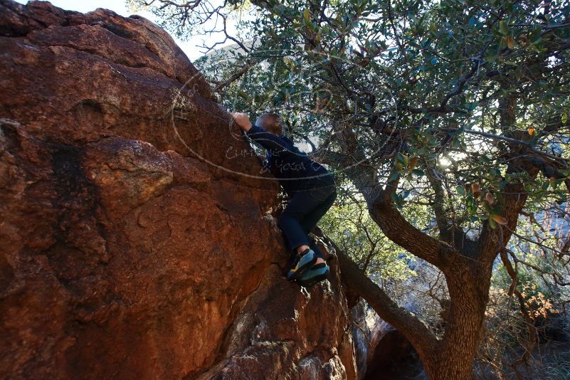 Bouldering in Hueco Tanks on 12/31/2018 with Blue Lizard Climbing and Yoga

Filename: SRM_20181231_1753420.jpg
Aperture: f/5.6
Shutter Speed: 1/160
Body: Canon EOS-1D Mark II
Lens: Canon EF 16-35mm f/2.8 L