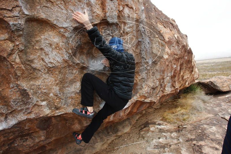 Bouldering in Hueco Tanks on 12/28/2018 with Blue Lizard Climbing and Yoga

Filename: SRM_20181228_1004070.jpg
Aperture: f/5.0
Shutter Speed: 1/200
Body: Canon EOS-1D Mark II
Lens: Canon EF 16-35mm f/2.8 L