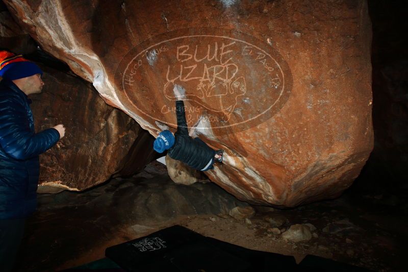 Bouldering in Hueco Tanks on 12/28/2018 with Blue Lizard Climbing and Yoga

Filename: SRM_20181228_1410440.jpg
Aperture: f/8.0
Shutter Speed: 1/250
Body: Canon EOS-1D Mark II
Lens: Canon EF 16-35mm f/2.8 L