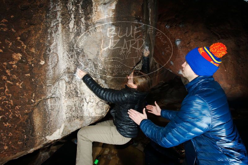 Bouldering in Hueco Tanks on 12/28/2018 with Blue Lizard Climbing and Yoga

Filename: SRM_20181228_1452430.jpg
Aperture: f/8.0
Shutter Speed: 1/250
Body: Canon EOS-1D Mark II
Lens: Canon EF 16-35mm f/2.8 L