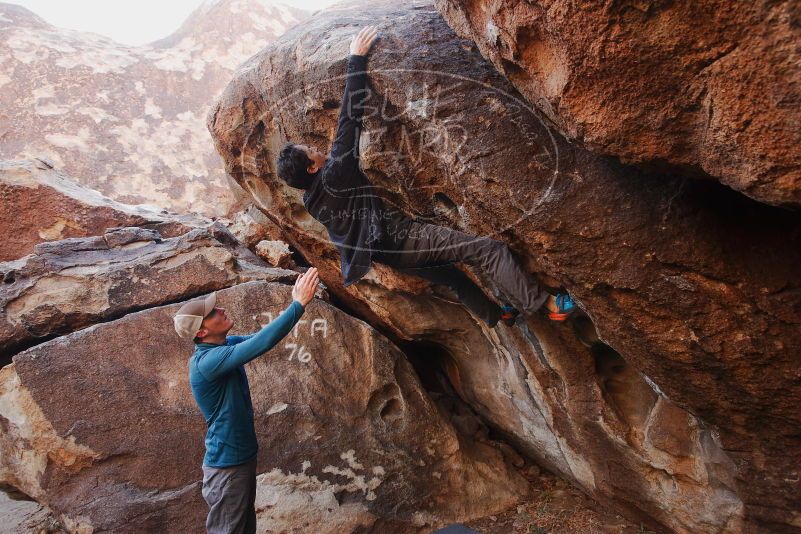 Bouldering in Hueco Tanks on 01/05/2019 with Blue Lizard Climbing and Yoga

Filename: SRM_20190105_1045090.jpg
Aperture: f/4.5
Shutter Speed: 1/200
Body: Canon EOS-1D Mark II
Lens: Canon EF 16-35mm f/2.8 L