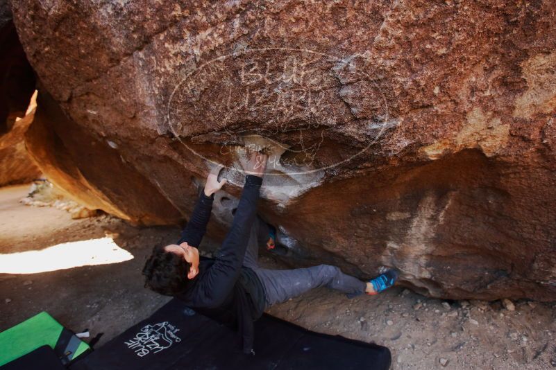 Bouldering in Hueco Tanks on 01/05/2019 with Blue Lizard Climbing and Yoga

Filename: SRM_20190105_1118080.jpg
Aperture: f/4.0
Shutter Speed: 1/200
Body: Canon EOS-1D Mark II
Lens: Canon EF 16-35mm f/2.8 L