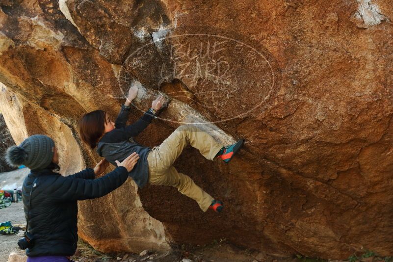 Bouldering in Hueco Tanks on 01/05/2019 with Blue Lizard Climbing and Yoga

Filename: SRM_20190105_1155370.jpg
Aperture: f/4.0
Shutter Speed: 1/250
Body: Canon EOS-1D Mark II
Lens: Canon EF 50mm f/1.8 II