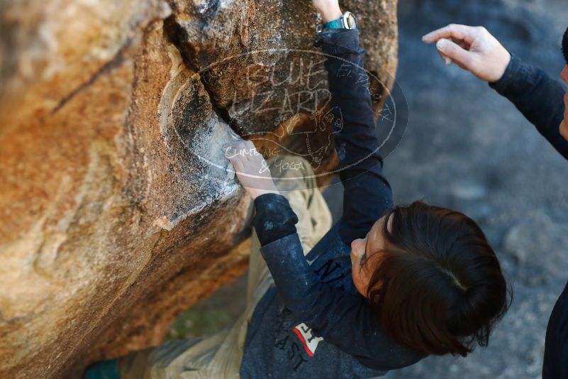 Bouldering in Hueco Tanks on 01/05/2019 with Blue Lizard Climbing and Yoga

Filename: SRM_20190105_1205580.jpg
Aperture: f/2.5
Shutter Speed: 1/250
Body: Canon EOS-1D Mark II
Lens: Canon EF 50mm f/1.8 II