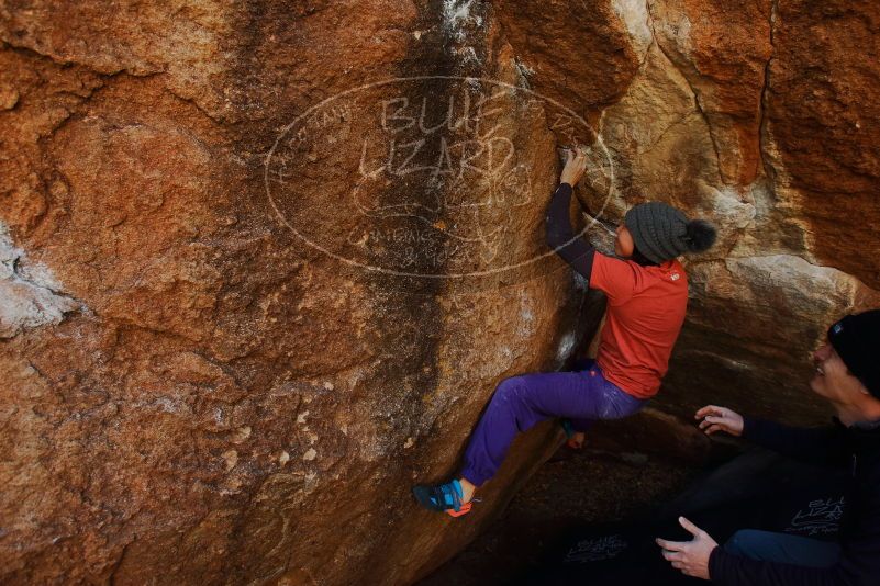 Bouldering in Hueco Tanks on 01/05/2019 with Blue Lizard Climbing and Yoga

Filename: SRM_20190105_1223200.jpg
Aperture: f/4.5
Shutter Speed: 1/200
Body: Canon EOS-1D Mark II
Lens: Canon EF 16-35mm f/2.8 L