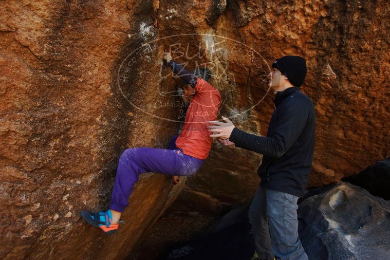 Bouldering in Hueco Tanks on 01/05/2019 with Blue Lizard Climbing and Yoga

Filename: SRM_20190105_1230200.jpg
Aperture: f/4.5
Shutter Speed: 1/200
Body: Canon EOS-1D Mark II
Lens: Canon EF 16-35mm f/2.8 L