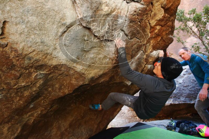 Bouldering in Hueco Tanks on 01/05/2019 with Blue Lizard Climbing and Yoga

Filename: SRM_20190105_1313170.jpg
Aperture: f/2.8
Shutter Speed: 1/160
Body: Canon EOS-1D Mark II
Lens: Canon EF 16-35mm f/2.8 L