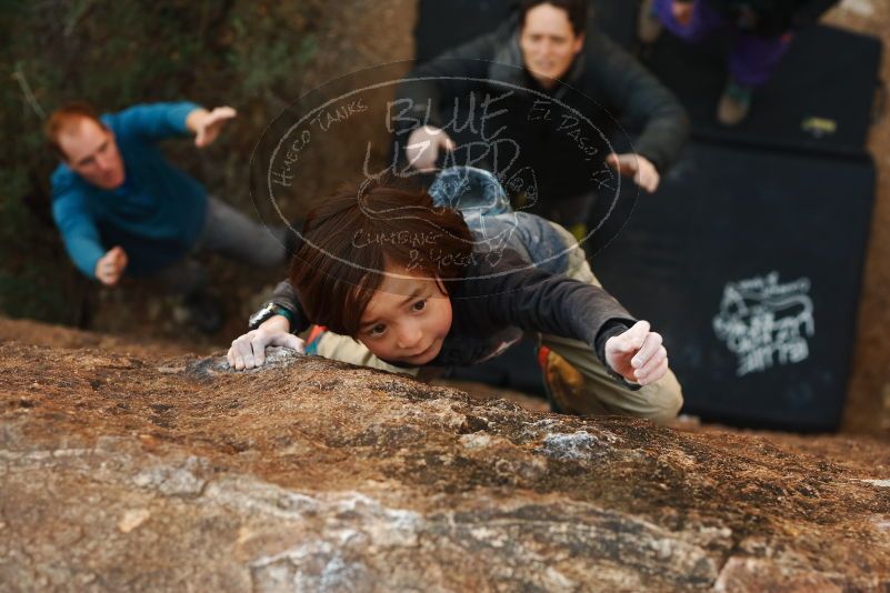 Bouldering in Hueco Tanks on 01/05/2019 with Blue Lizard Climbing and Yoga

Filename: SRM_20190105_1516510.jpg
Aperture: f/3.5
Shutter Speed: 1/250
Body: Canon EOS-1D Mark II
Lens: Canon EF 50mm f/1.8 II