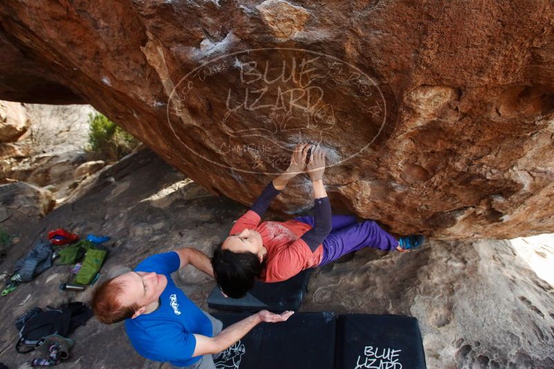 Bouldering in Hueco Tanks on 01/05/2019 with Blue Lizard Climbing and Yoga

Filename: SRM_20190105_1610000.jpg
Aperture: f/4.5
Shutter Speed: 1/250
Body: Canon EOS-1D Mark II
Lens: Canon EF 16-35mm f/2.8 L