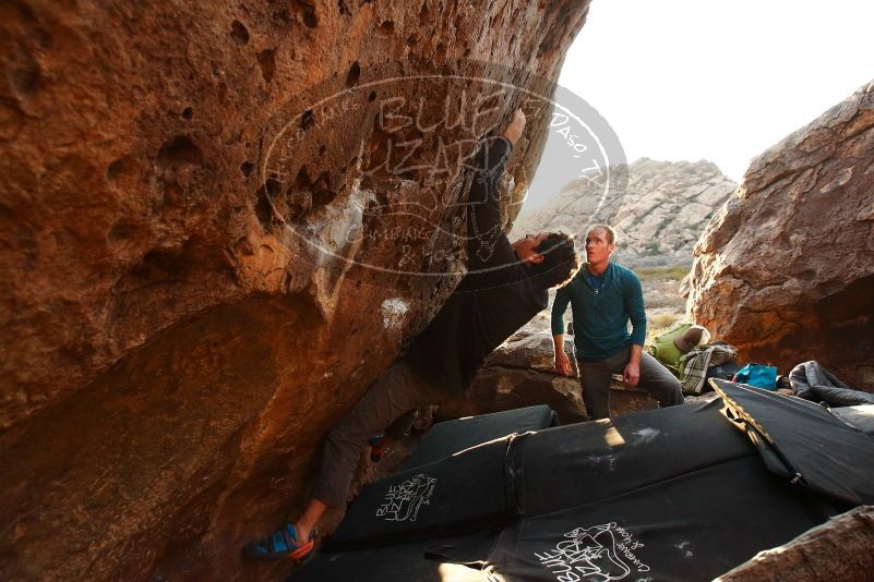 Bouldering in Hueco Tanks on 01/05/2019 with Blue Lizard Climbing and Yoga

Filename: SRM_20190105_1756450.jpg
Aperture: f/5.0
Shutter Speed: 1/250
Body: Canon EOS-1D Mark II
Lens: Canon EF 16-35mm f/2.8 L