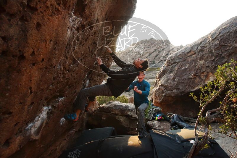 Bouldering in Hueco Tanks on 01/05/2019 with Blue Lizard Climbing and Yoga

Filename: SRM_20190105_1802260.jpg
Aperture: f/5.0
Shutter Speed: 1/200
Body: Canon EOS-1D Mark II
Lens: Canon EF 16-35mm f/2.8 L