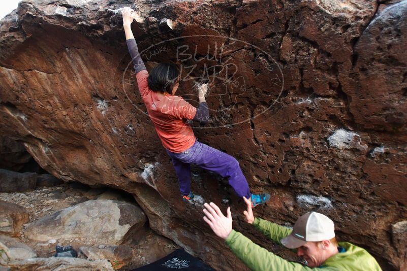 Bouldering in Hueco Tanks on 01/05/2019 with Blue Lizard Climbing and Yoga

Filename: SRM_20190105_1812350.jpg
Aperture: f/2.8
Shutter Speed: 1/125
Body: Canon EOS-1D Mark II
Lens: Canon EF 16-35mm f/2.8 L